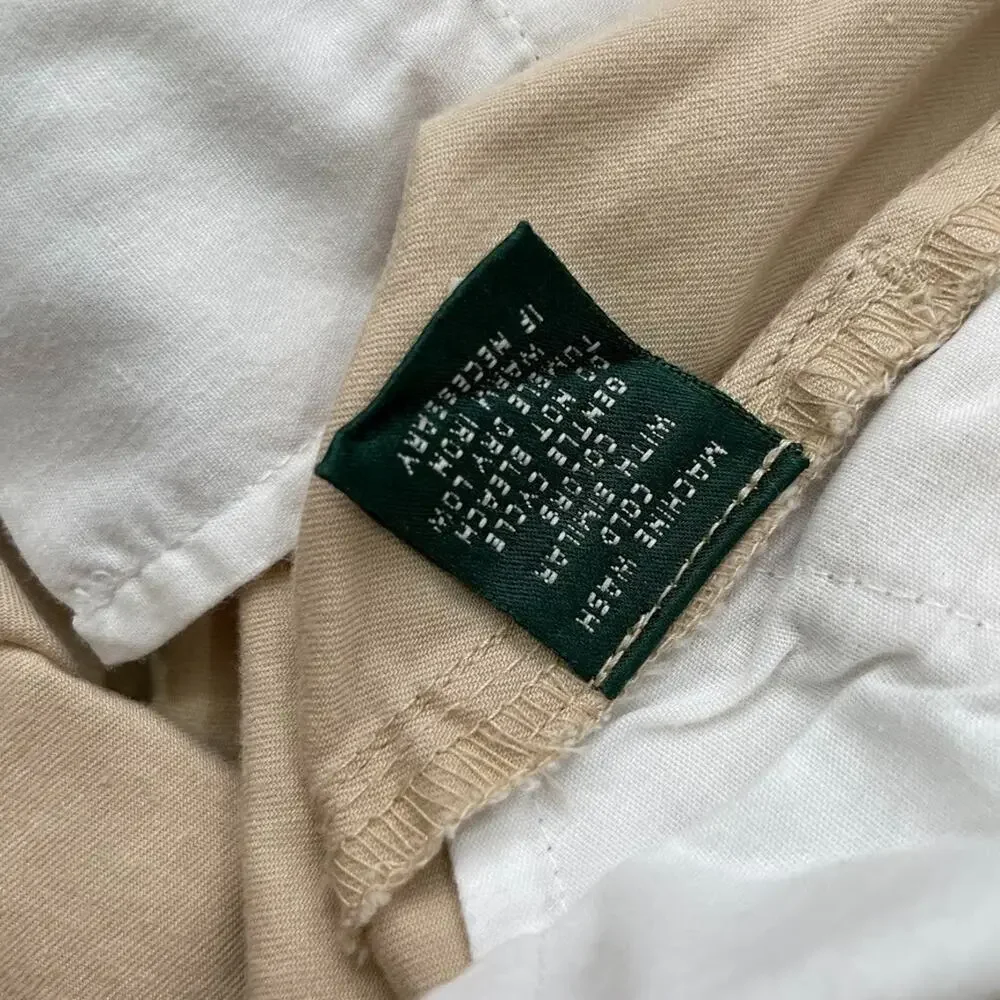 Lauren Ralph Lauren Size 8 Petite Khaki Chinos Skimmers Bermuda Shorts Casual